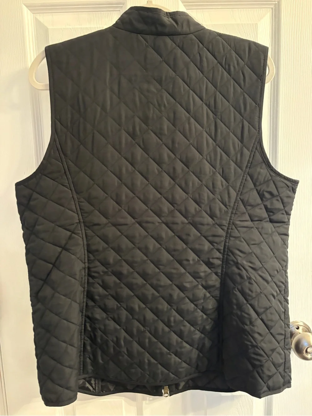 J. Jill Black Quilted Zip-Front Vest #0352